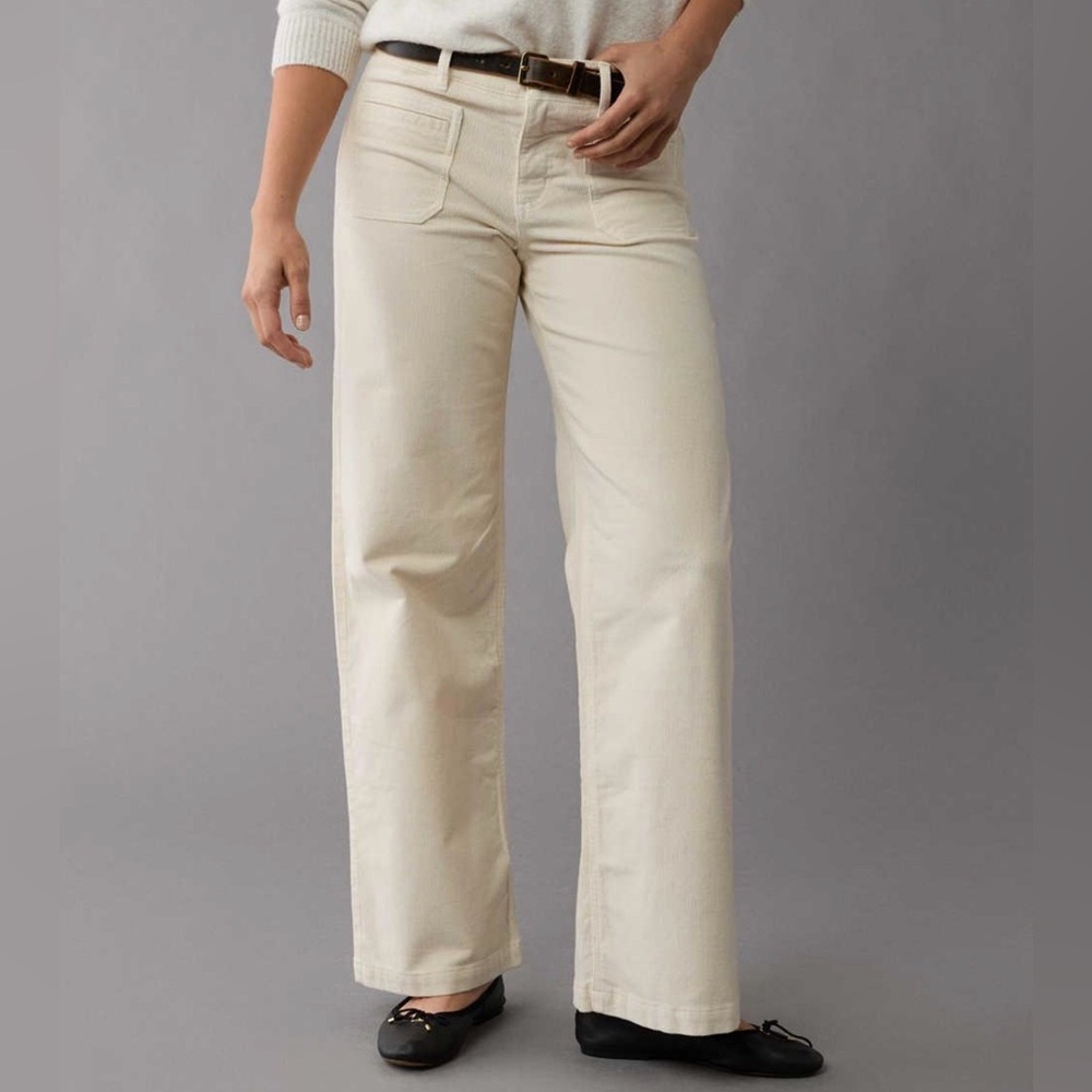 American Eagle Stretch Corduroy Baggy Wide-Leg Pants